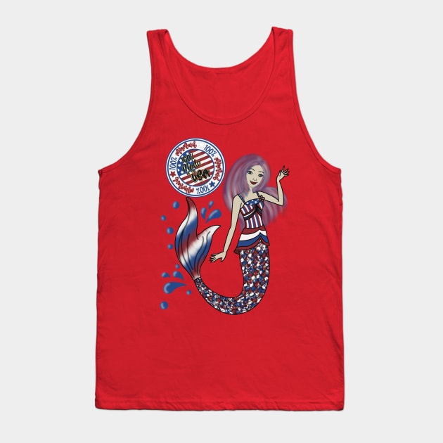 100% mermaid in the USA Tank Top by LHaynes2020